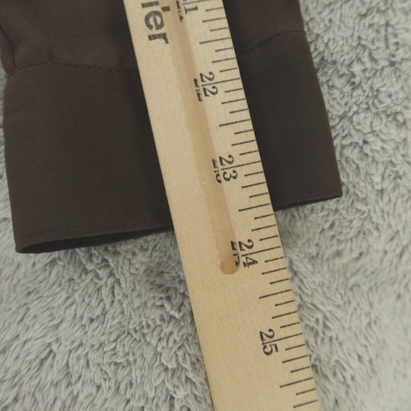 Renuar Airflow Blouse Brown Button Up Career - Picture 11 of 16